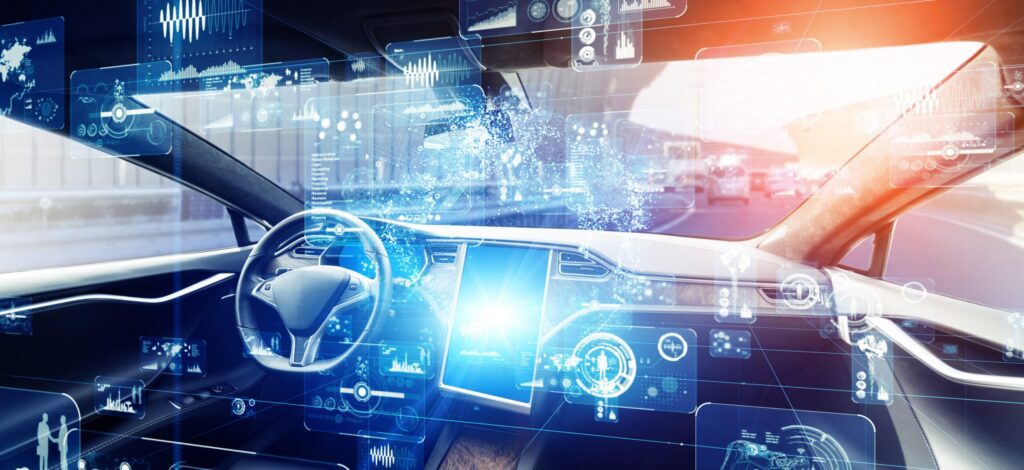 Futuristic image of a car